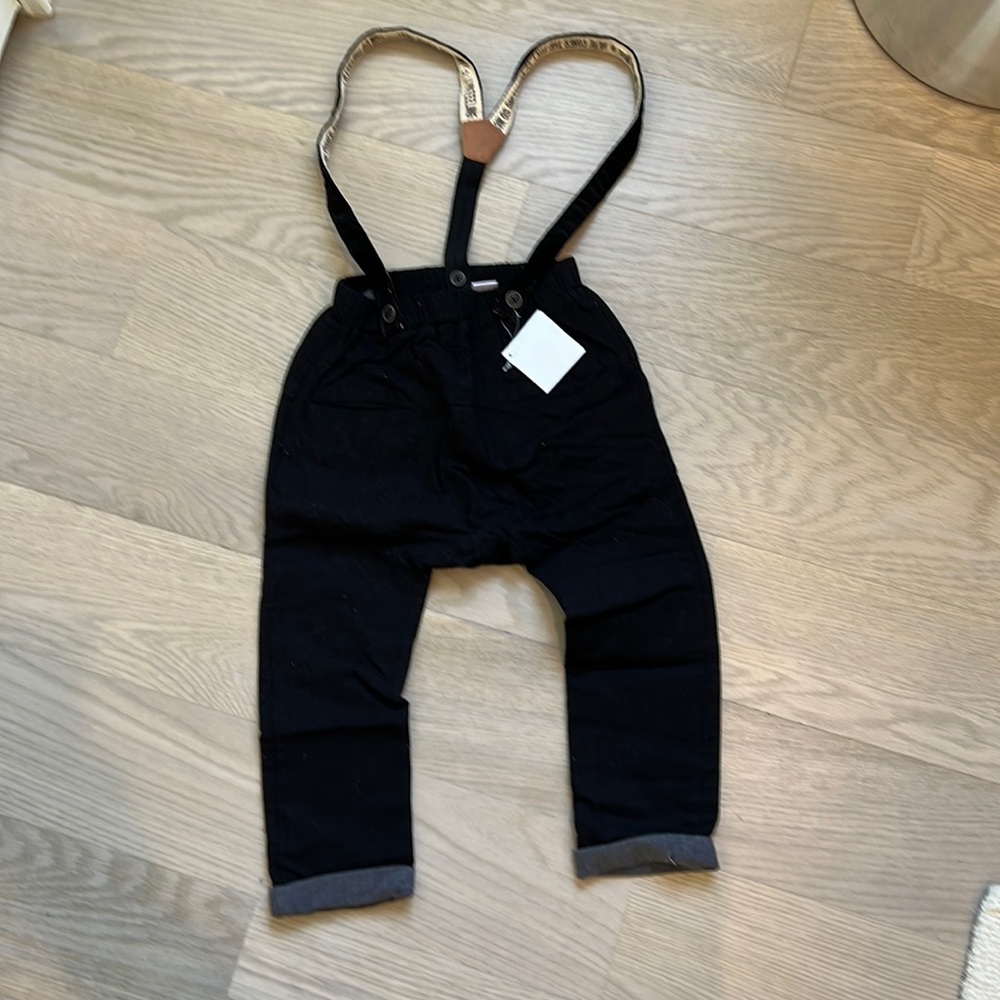 Zara Baby boys black overalls